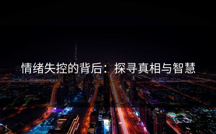 情绪失控的背后：探寻真相与智慧
