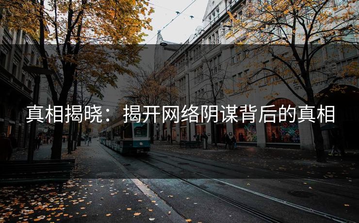 真相揭晓:揭开网络阴谋背后的真相 真相揭晓:揭开网络阴谋背后的真相